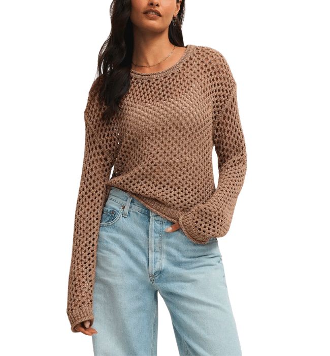 (Z SUPPLY) Cala Shimmer Crochet Sweater