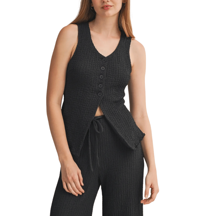 Brooke Button Front Top