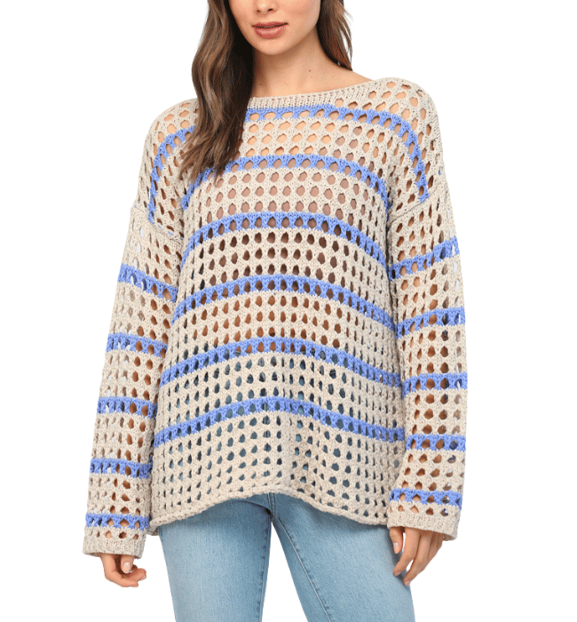 Molly Striped Knit Cover Up