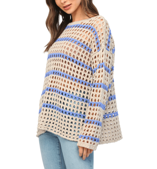 Molly Striped Knit Cover Up
