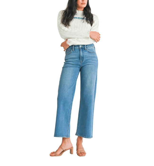Moxie Slim Wide Leg Jeans