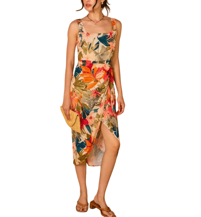 Mae Midi Wrap dress