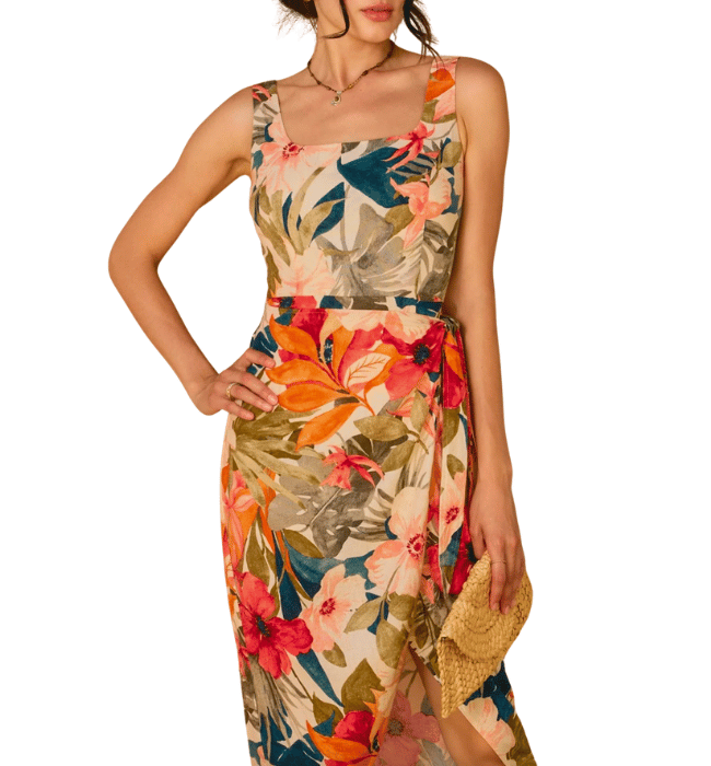 Mae Midi Wrap dress