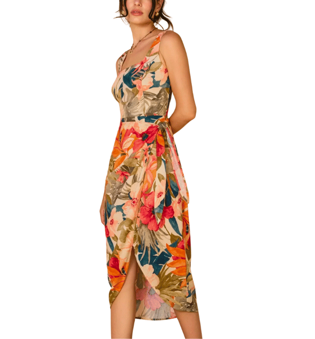 Mae Midi Wrap dress