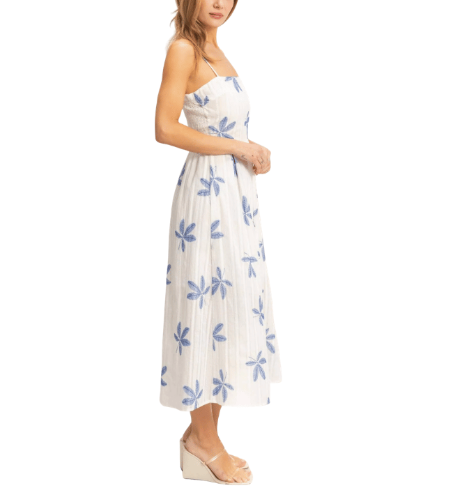 Blue Palm Dress