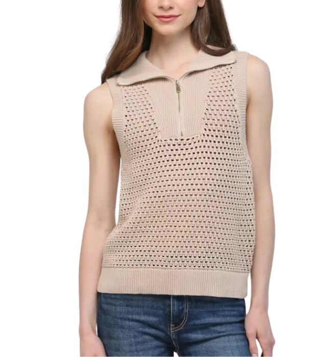 Mira Half Zip Knit Sweater