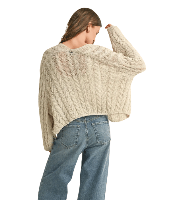 Lidia Light Weight Cable Knitted Cardigan