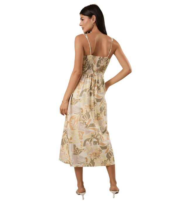 Bren Tropical Midi Dress