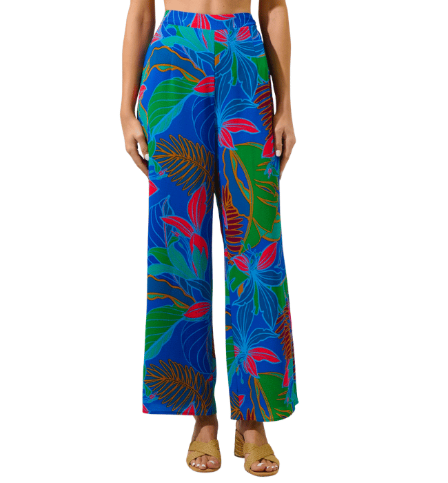 Malton Tropical Elena Floral Wide Leg Pants