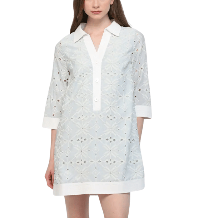 Madin Eyelet Lace Shift Dress