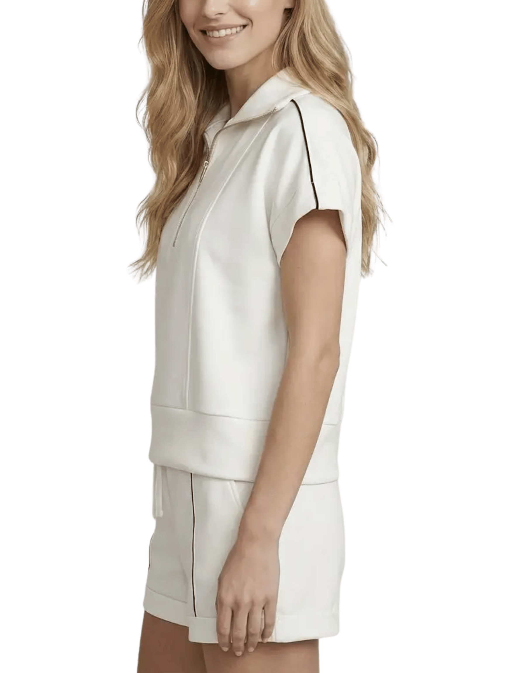 Buttery Brushed Modal Piping Detail Top