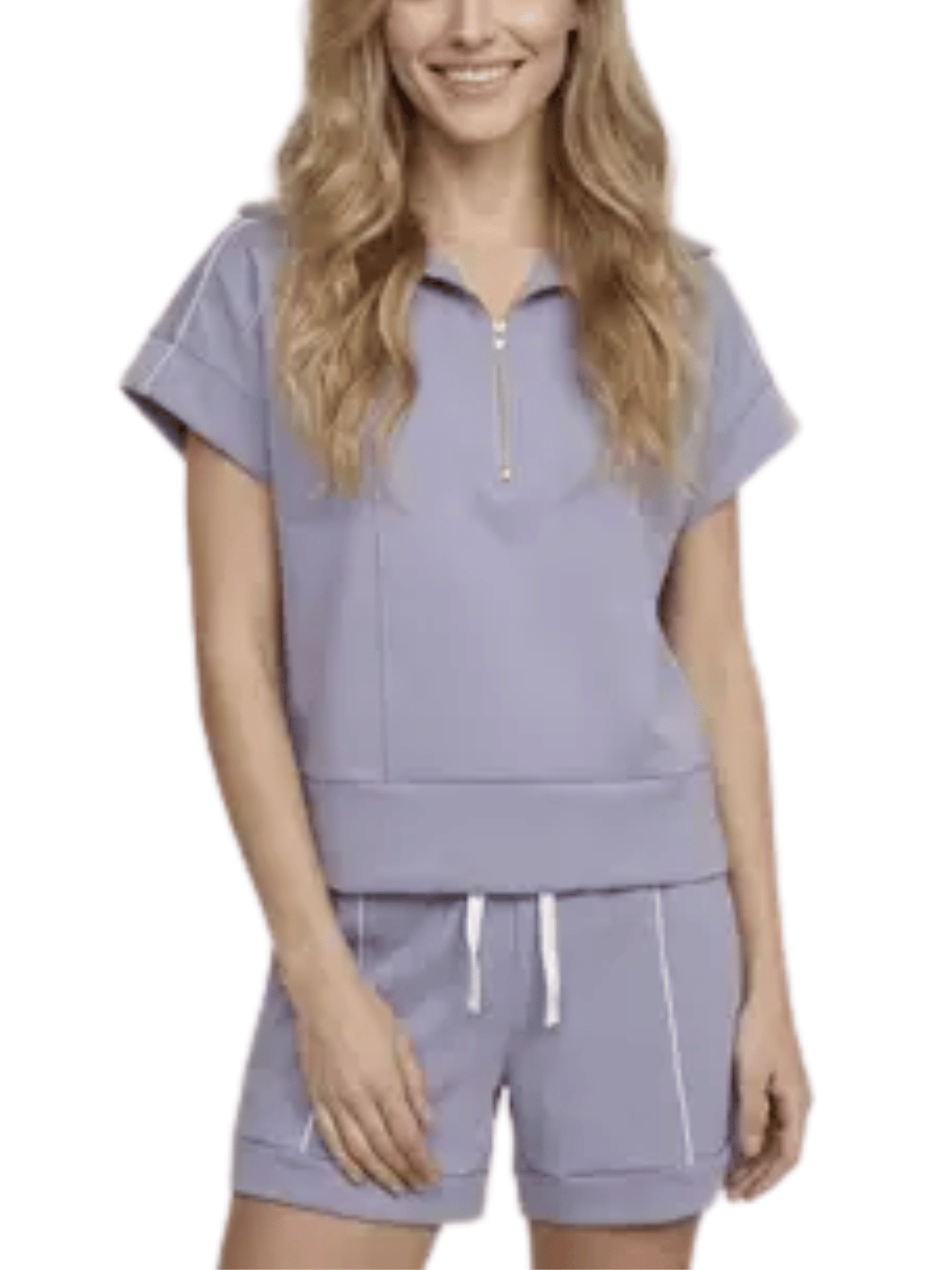 Buttery Brushed Modal Piping Detail Top