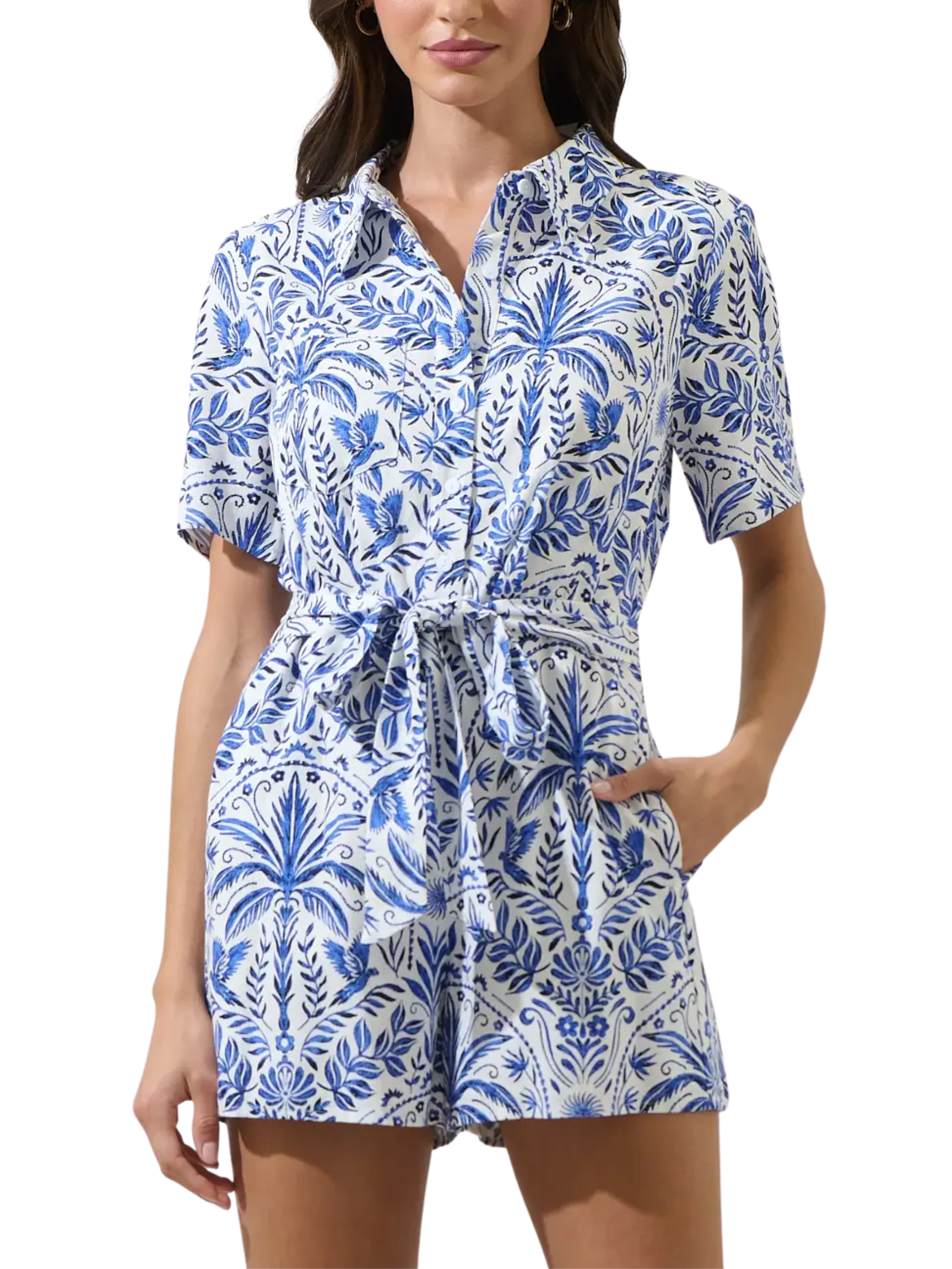 Soria Button Up Romper