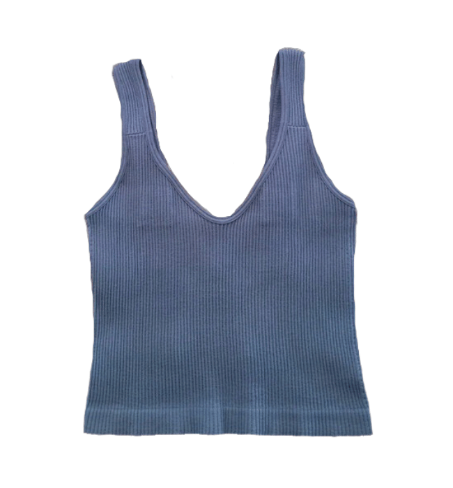 Evita Blue Seamless Tank