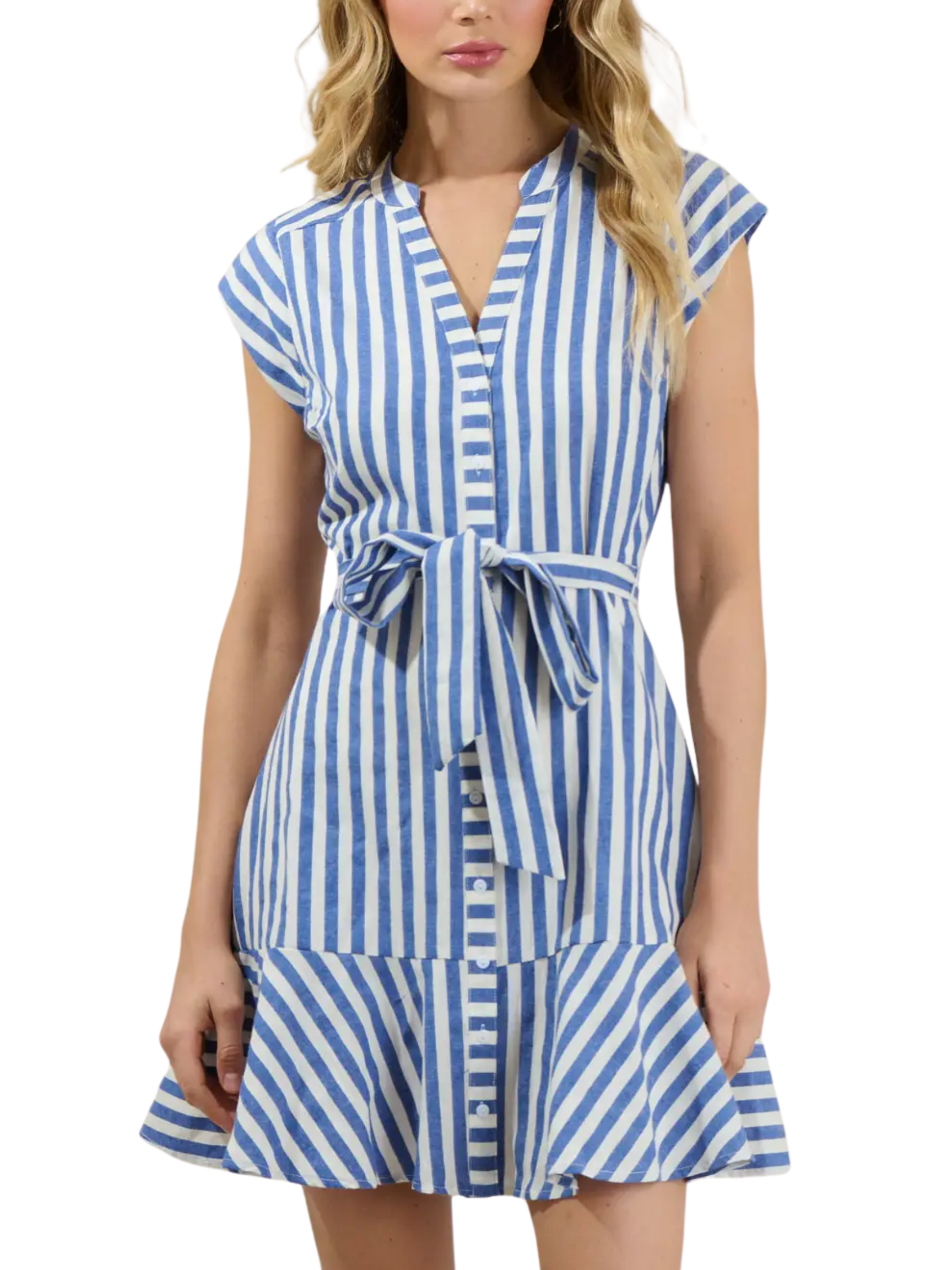Sadia Striped Mini Dress