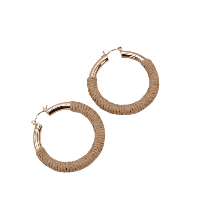 Rope Wrapped Gold Earrings
