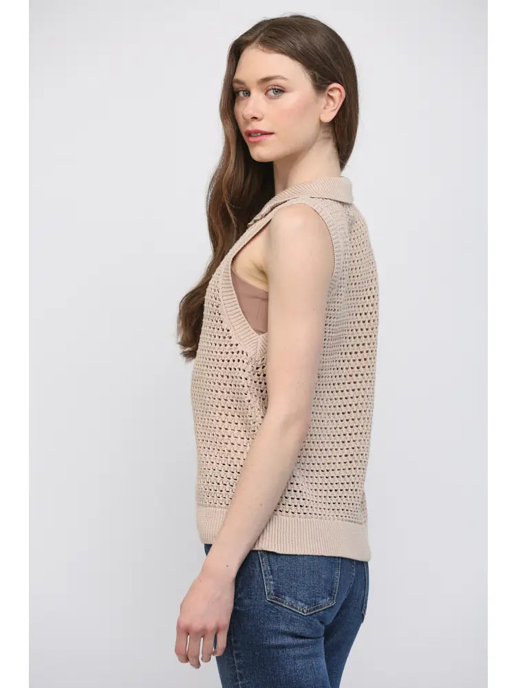 Mira Half Zip Knit Sweater
