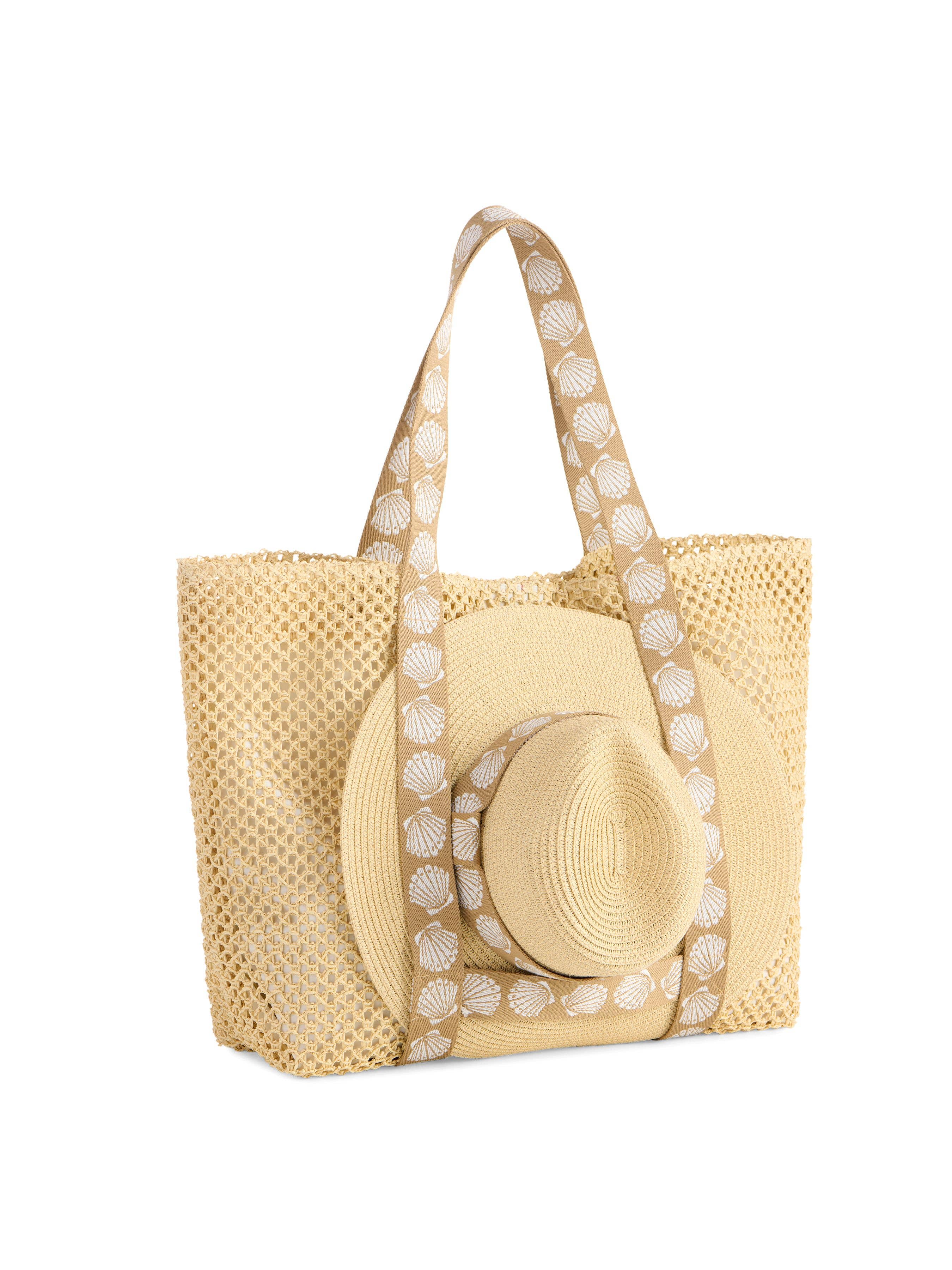 Fisher Hat + Tote Set Cream