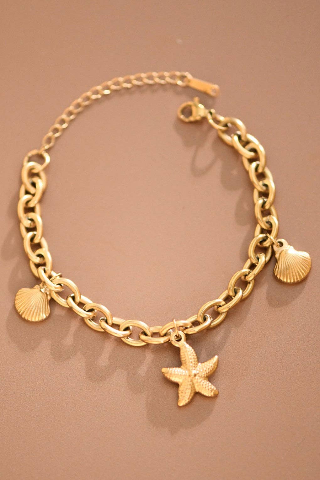18K Gold PVD Plated Waterproof Stainless Steel Chain Bracelet
