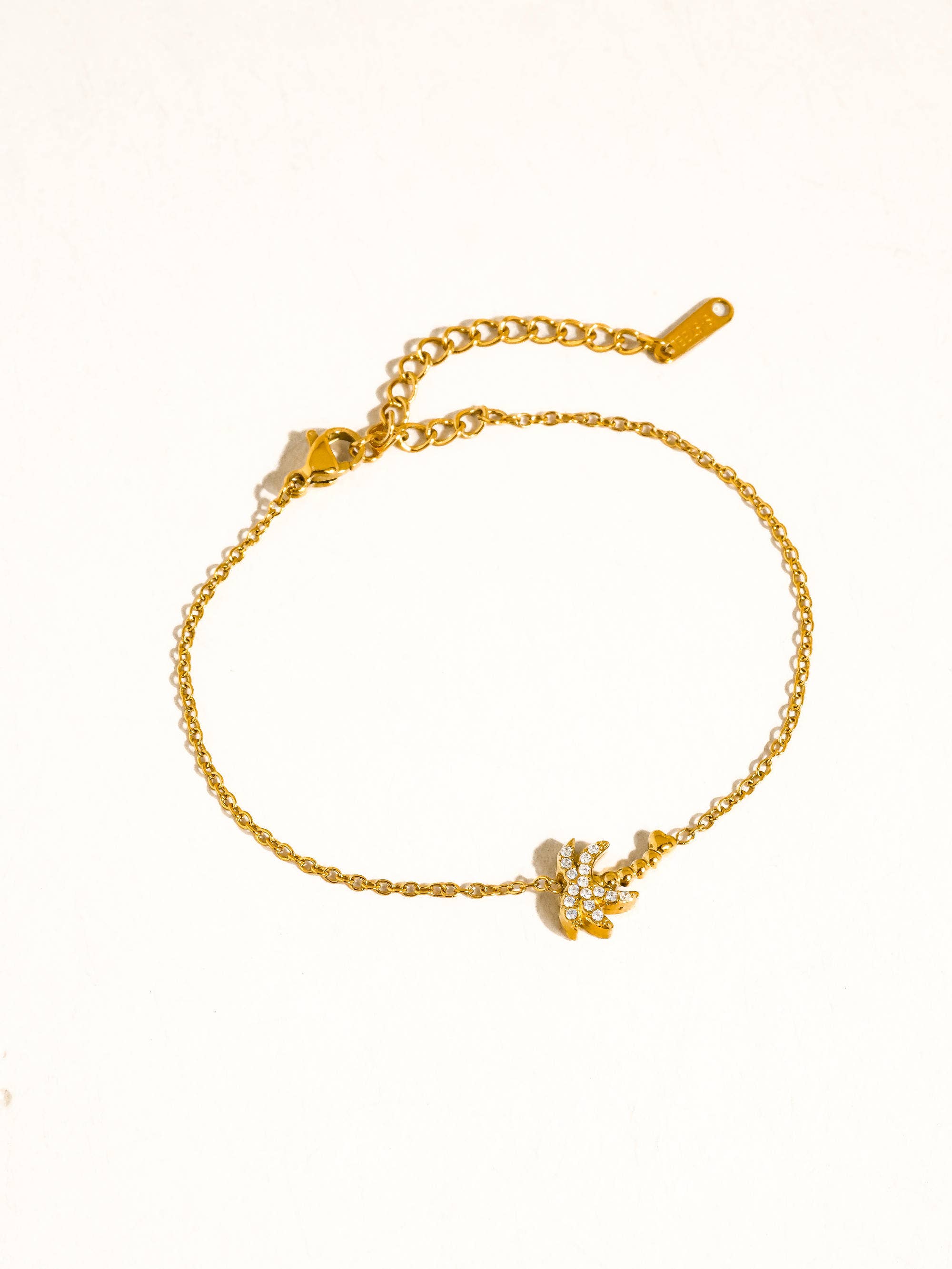 Quincee 18K Gold Non-Tarnish Summer Ocean CZ Bracelet