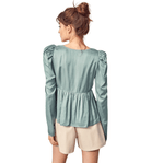 Catarina Satin Blouse - Hudson Square Boutique LLC