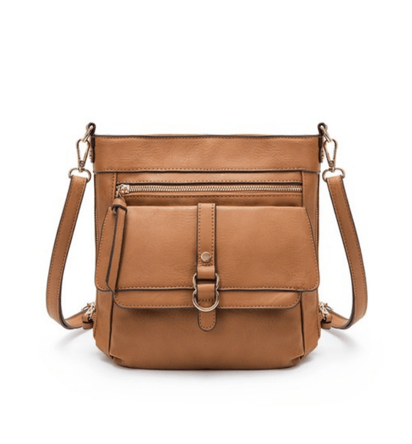 Camel Crossbody Bag - Hudson Square Boutique LLC