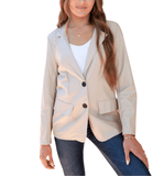 Vermont Vegan Leather Blazer - Hudson Square Boutique LLC