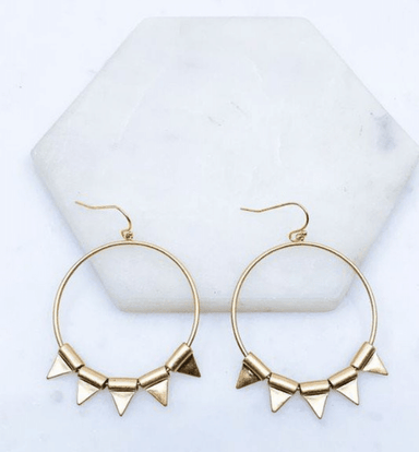 Hoop + Triangle Earrings - Hudson Square Boutique LLC