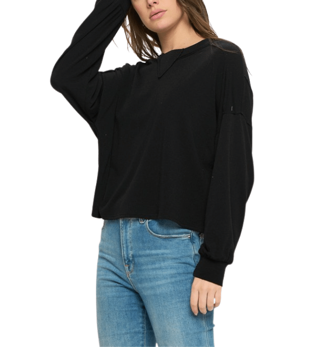Larisa French Terry Top - Hudson Square Boutique LLC