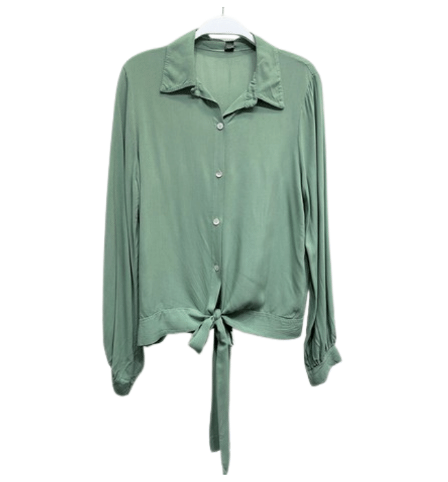 Holiday Sage Blouse - Hudson Square Boutique LLC