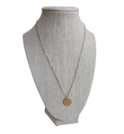 Gold Round Plate Necklace - Hudson Square Boutique LLC