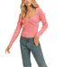 Blushing Pink Cable Knit Sweater - Hudson Square Boutique LLC