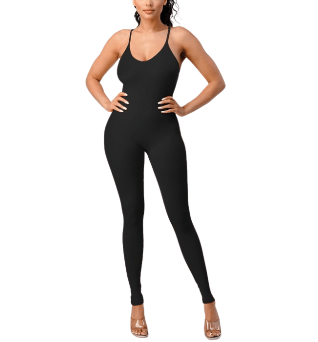 Kathryn Ribbed Seamless Cami Jumpsuit - Hudson Square Boutique LLC