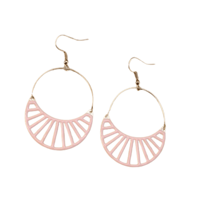 Gold Half-Moon Drop Earrings