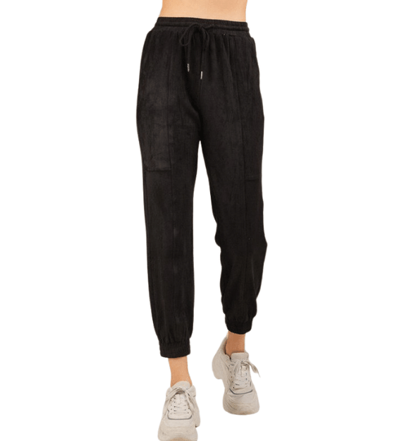 Thea Vegan Suede Jogger - Hudson Square Boutique LLC