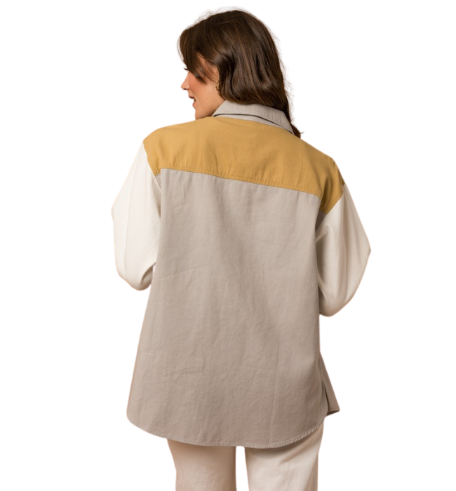 Nadine Colorblock Shacket - Hudson Square Boutique LLC