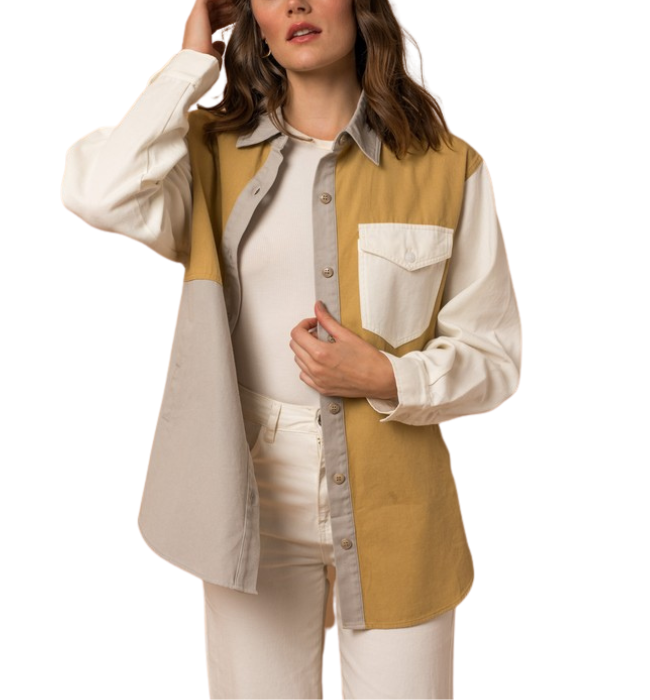 Nadine Colorblock Shacket - Hudson Square Boutique LLC