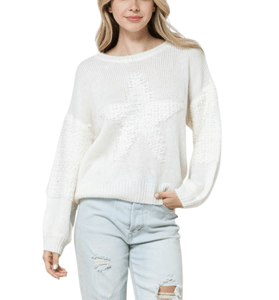 Gabbie Star Sweater - Hudson Square Boutique LLC