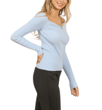 Sweetheart Ribbed Top - Hudson Square Boutique LLC