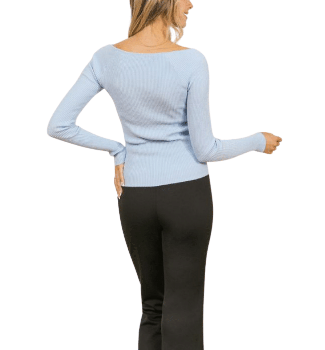 Sweetheart Ribbed Top - Hudson Square Boutique LLC