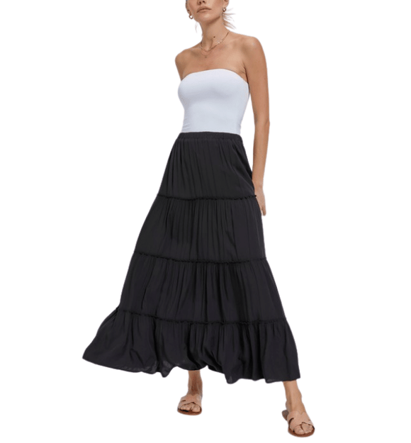 Lulu Black Maxi Skirt