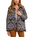 Charlie Charcoal Aztec Shacket - Hudson Square Boutique LLC