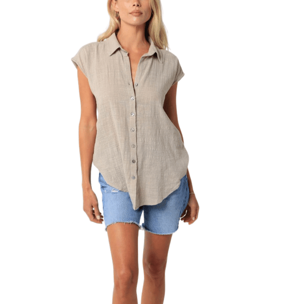 Trish Button Front Top