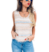 Striped Tassel Tank - Hudson Square Boutique LLC