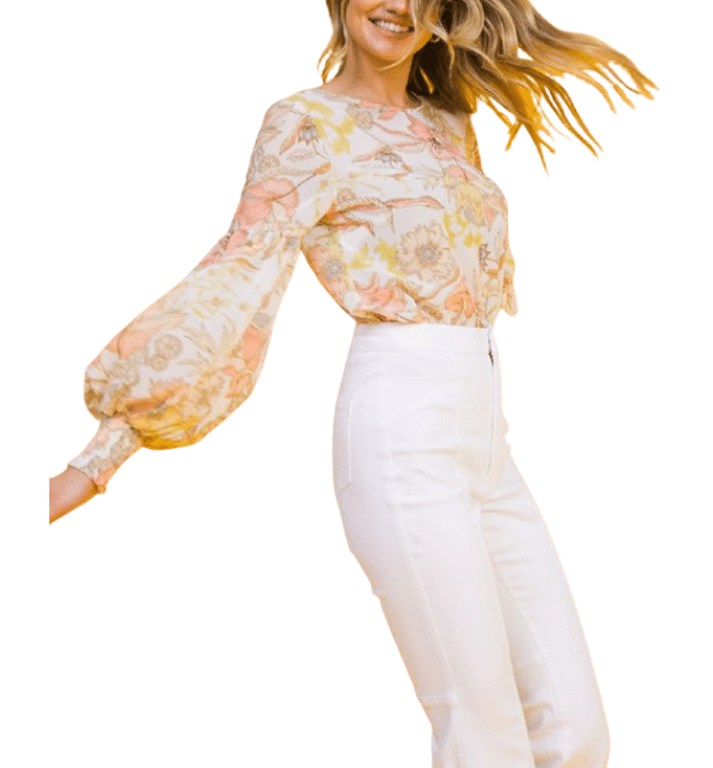 Floral Romance Blouse - Hudson Square Boutique LLC