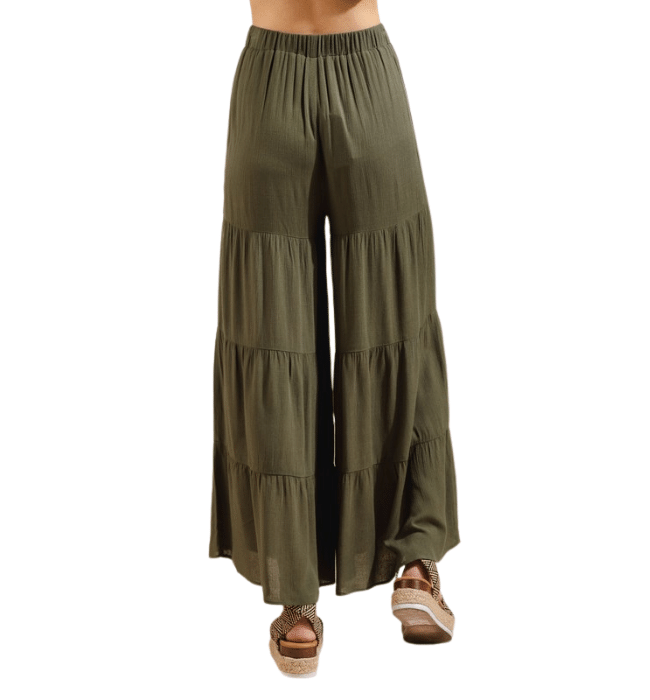 Cropped Flowy Pants - Hudson Square Boutique LLC