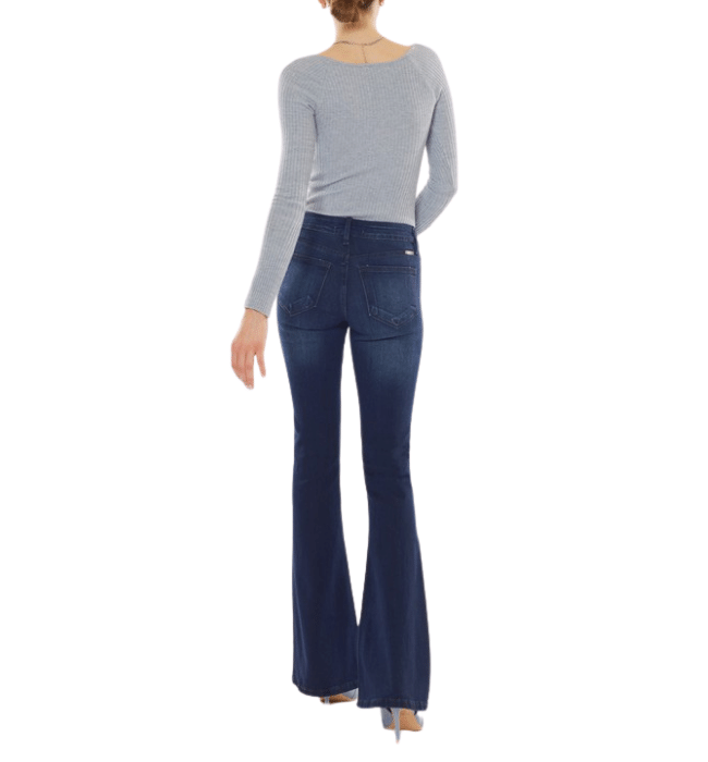Dani Dark Wash Flare Jeans - Hudson Square Boutique LLC