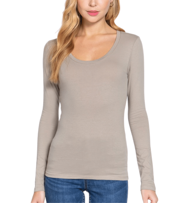 Back To Basics Scoop Neck Top - Hudson Square Boutique LLC