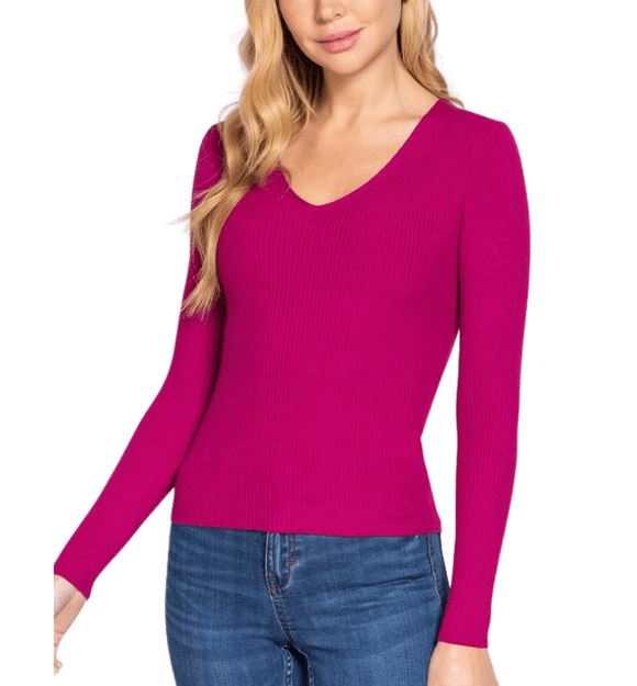 Hope Fitted Ribbed Sweater - Hudson Square Boutique LLC
