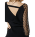 Black Lace Polka Dot Sleeve Dress - Hudson Square Boutique LLC